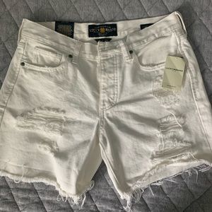 NWT White Lucky Brand Jean shorts- boyfriend style